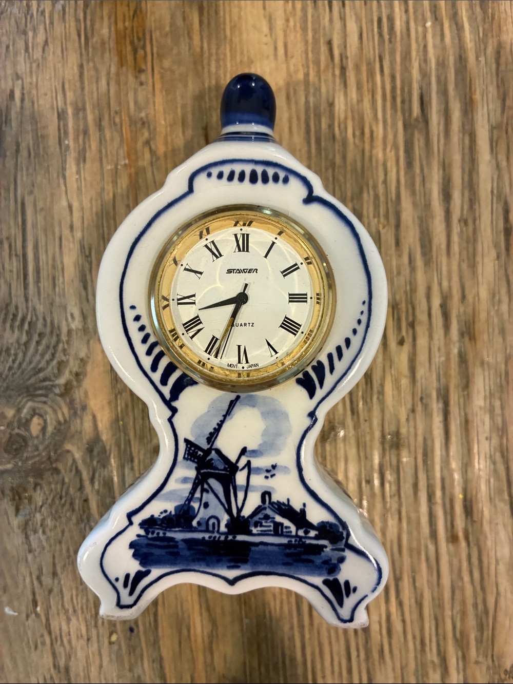 Delft Made in Holland Mini Blue and White Clock